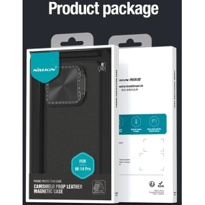 Hurtownia GSM - Etui Nillkin CamShield Prop Leather Magnetic Xiaomi 14 Pro Fekete / Fekete - NLK1524 - {ean13} - Hurt