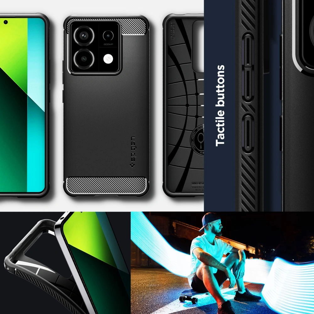 Hurtownia GSM - Etui Spigen Rugged Armor Xiaomi Redmi Note 13 Pro 5G / Poco X6 5G matně černé - SPN3379 - {ean13} - Hurt