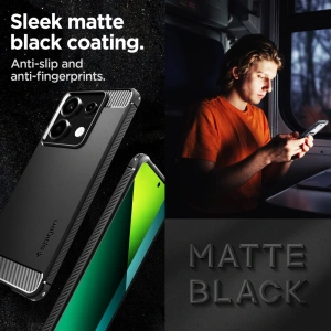 Hurtownia GSM - Etui Spigen Rugged Armor Xiaomi Redmi Note 13 Pro 5G / Poco X6 5G matně černé - SPN3379 - {ean13} - Hurt