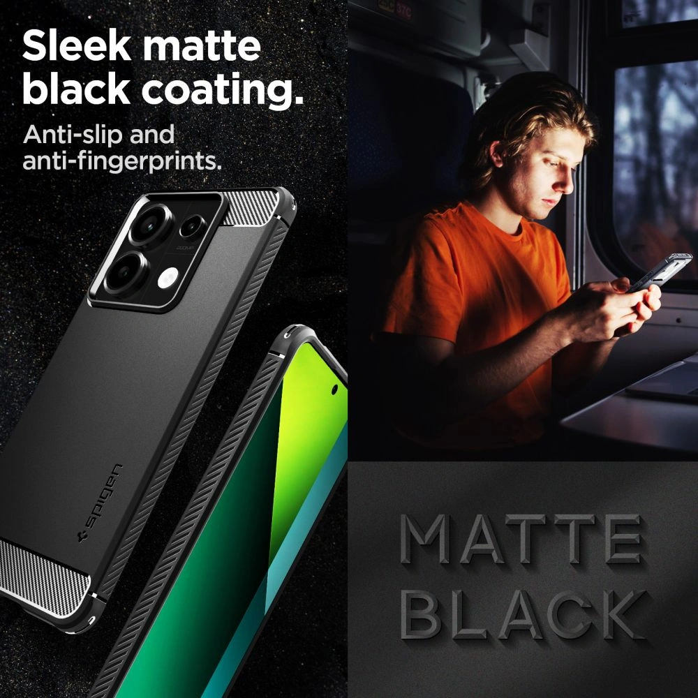 Hurtownia GSM - Etui Spigen Rugged Armor Xiaomi Redmi Note 13 Pro 5G / Poco X6 5G matně černé - SPN3379 - {ean13} - Hurt