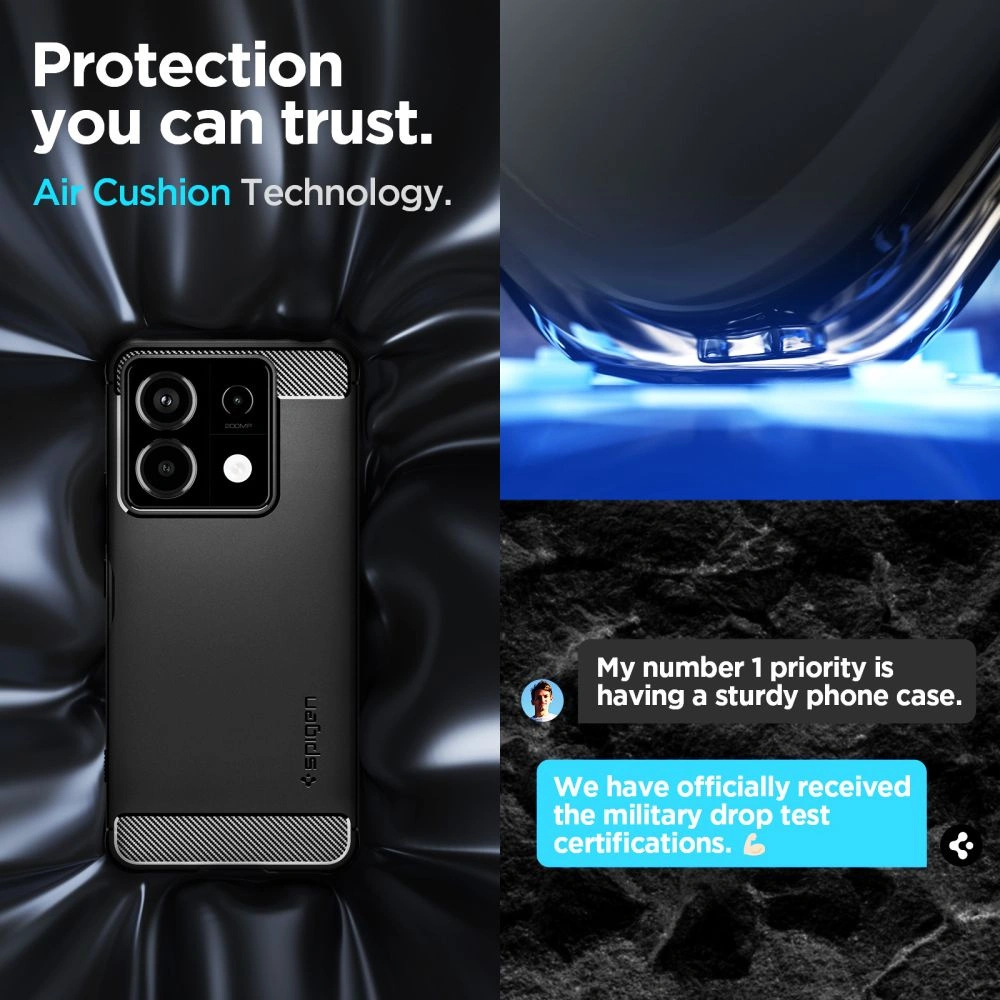 Hurtownia GSM - Etui Spigen Rugged Armor Xiaomi Redmi Note 13 Pro 5G / Poco X6 5G matně černé - SPN3379 - {ean13} - Hurt