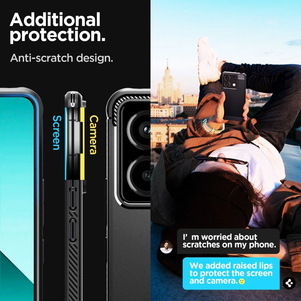 Hurtownia GSM - Etui Spigen Rugged Armor Xiaomi Redmi Note 13 Pro 5G / Poco X6 5G matně černé - SPN3379 - {ean13} - Hurt