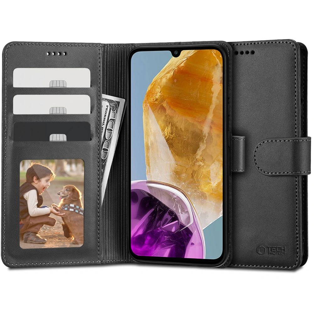 Hurtownia GSM - Etui Tech-Protect Wallet Samsung Galaxy M15 5G Negru - THP2738 - {ean13} - Hurt