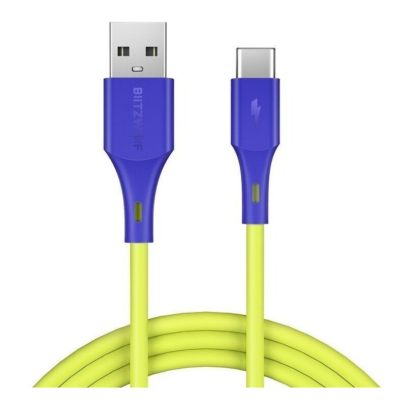 BlitzWolf Distributor - 5907489602839 - BLZ187GRN - USB type C cable BlitzWolf BW-TC14 3A 1m (green) - B2B homescreen