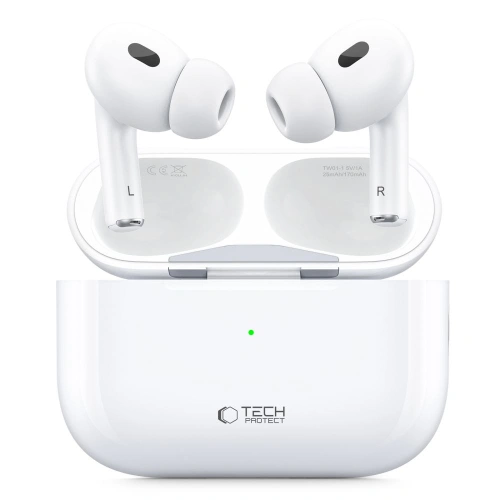 Bezprzewodowe słuchawki dokanałowe Tech-Protect Ultraboost TWS Earphone Pro White