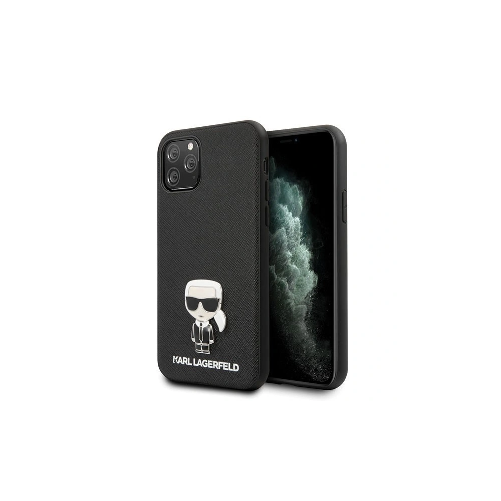 Hurtownia GSM - Karl Lagerfeld KLHCN58IKFBMBK iPhone 11 Pro hardcase negru/black Saffiano Ikonik - KLD121BLK - {ean13} - Hurt