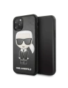 Karl Lagerfeld KLHCN58IKPUBK husă iPhone 11 Pro neagră/black Iconic Karl Embossed