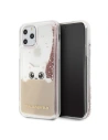 Karl Lagerfeld KLHCN58PABGNU iPhone 11 Pro różowo-złoty/pink gold hard case PEEK A BOO Liquid Glitter