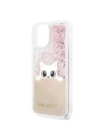 Wholesale Karl Lagerfeld KLHCN58PABGNU iPhone 11 Pro pink gold hard case PEEK A BOO Liquid Glitter - KLD126RS - {ean13} - Hurt