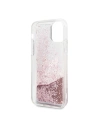 Wholesale Karl Lagerfeld KLHCN58PABGNU iPhone 11 Pro pink gold hard case PEEK A BOO Liquid Glitter - KLD126RS - {ean13} - Hurt