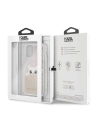 Wholesale Karl Lagerfeld KLHCN58PABGNU iPhone 11 Pro pink gold hard case PEEK A BOO Liquid Glitter - KLD126RS - {ean13} - Hurt