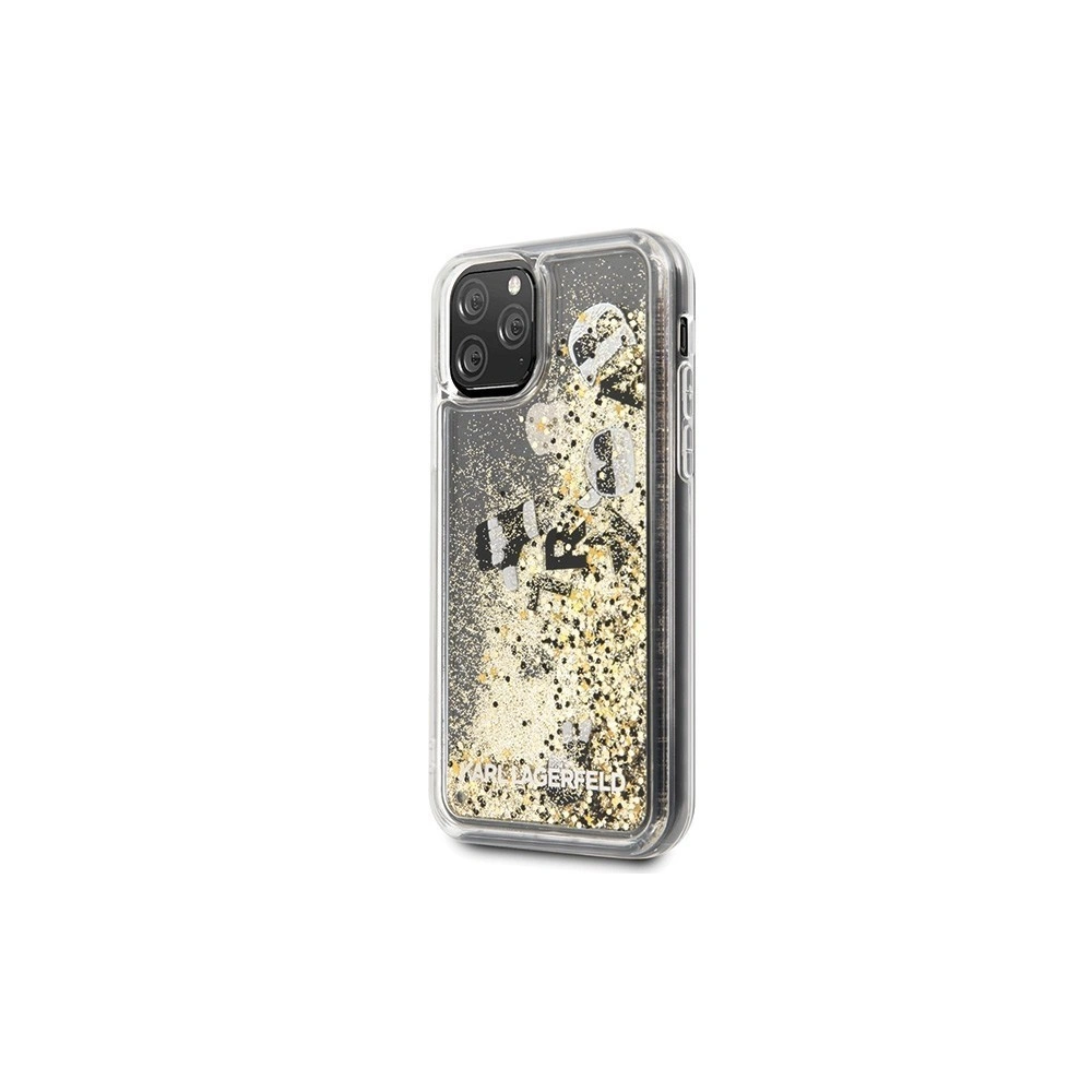 Wholesale Karl Lagerfeld KLHCN58ROGO iPhone 11 Pro black & gold hard case Glitter - KLD127BLKGLD - {ean13} - Hurt