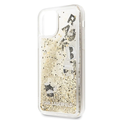 Karl Lagerfeld KLHCN58ROGO iPhone 11 Pro czarno-złoty/black & gold hard case Glitter