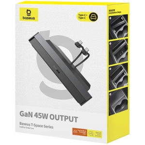 Hurtownia GSM - HUB Baseus T-Space USB-C, Lightning 45W kábellel Teslához (fekete) - BSU4865 - {ean13} - Hurt