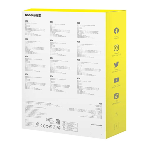 HUB Baseus T-Space z kablem USB-C, Lightning 45W do Tesli (czarny)