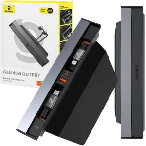 Hurtownia GSM - HUB Baseus T-Space USB-C, Lightning 45W kábellel Teslához (fekete) - BSU4865 - {ean13} - Hurt