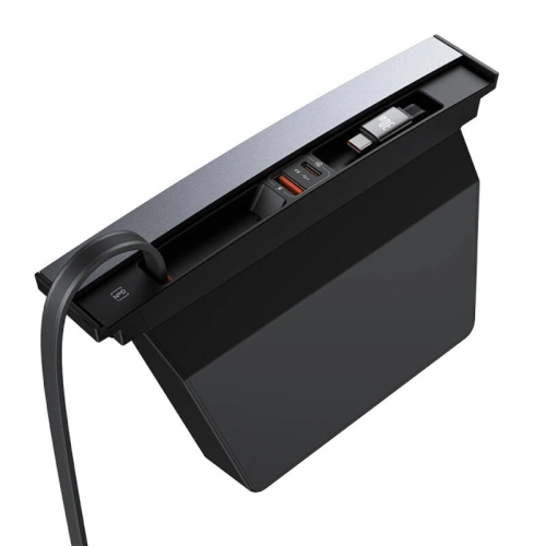 HUB Baseus T-Space z kablem USB-C, USB-C 45W do Tesli (czarny)