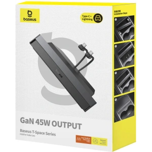 Hurtownia GSM - HUB Baseus T-Space USB-C kábellel, USB-C 45W Teslához (fekete) - BSU4866 - {ean13} - Hurt