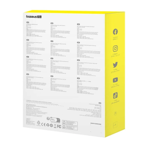 HUB Baseus T-Space z kablem USB-C, USB-C 45W do Tesli (czarny)