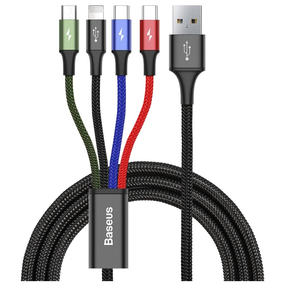 Hurtownia GSM - Powerbanka Baseus Bipow 30000mAh 15W + kabel 4w1 USB-A / microUSB, 2xUSB-C, Lightning 1.2m - BSU4867 - {ean13} - Hurt
