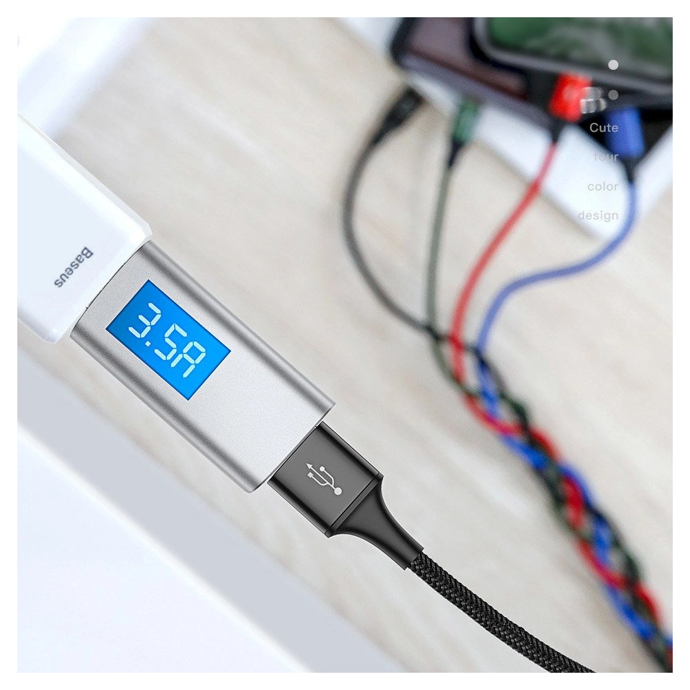 Hurtownia GSM - Powerbanka Baseus Bipow 30000mAh 15W + kabel 4w1 USB-A / microUSB, 2xUSB-C, Lightning 1.2m - BSU4867 - {ean13} - Hurt