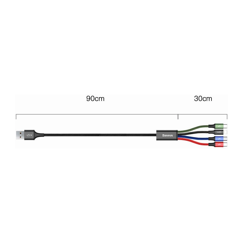 Hurtownia GSM - Powerbanka Baseus Bipow 30000mAh 15W + kabel 4w1 USB-A / microUSB, 2xUSB-C, Lightning 1.2m - BSU4867 - {ean13} - Hurt