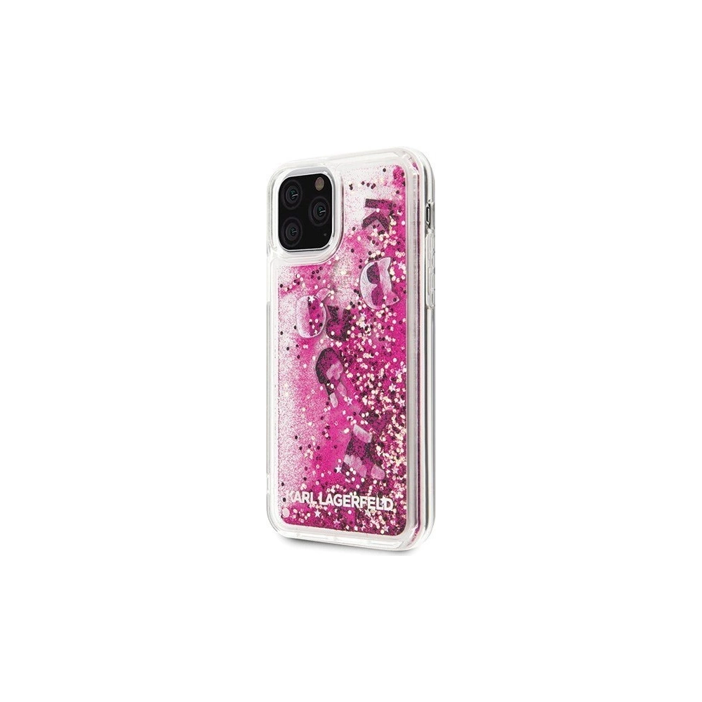 Wholesale Karl Lagerfeld KLHCN58ROPI iPhone 11 Pro rose gold hard case Glitter - KLD128PNK - {ean13} - Hurt
