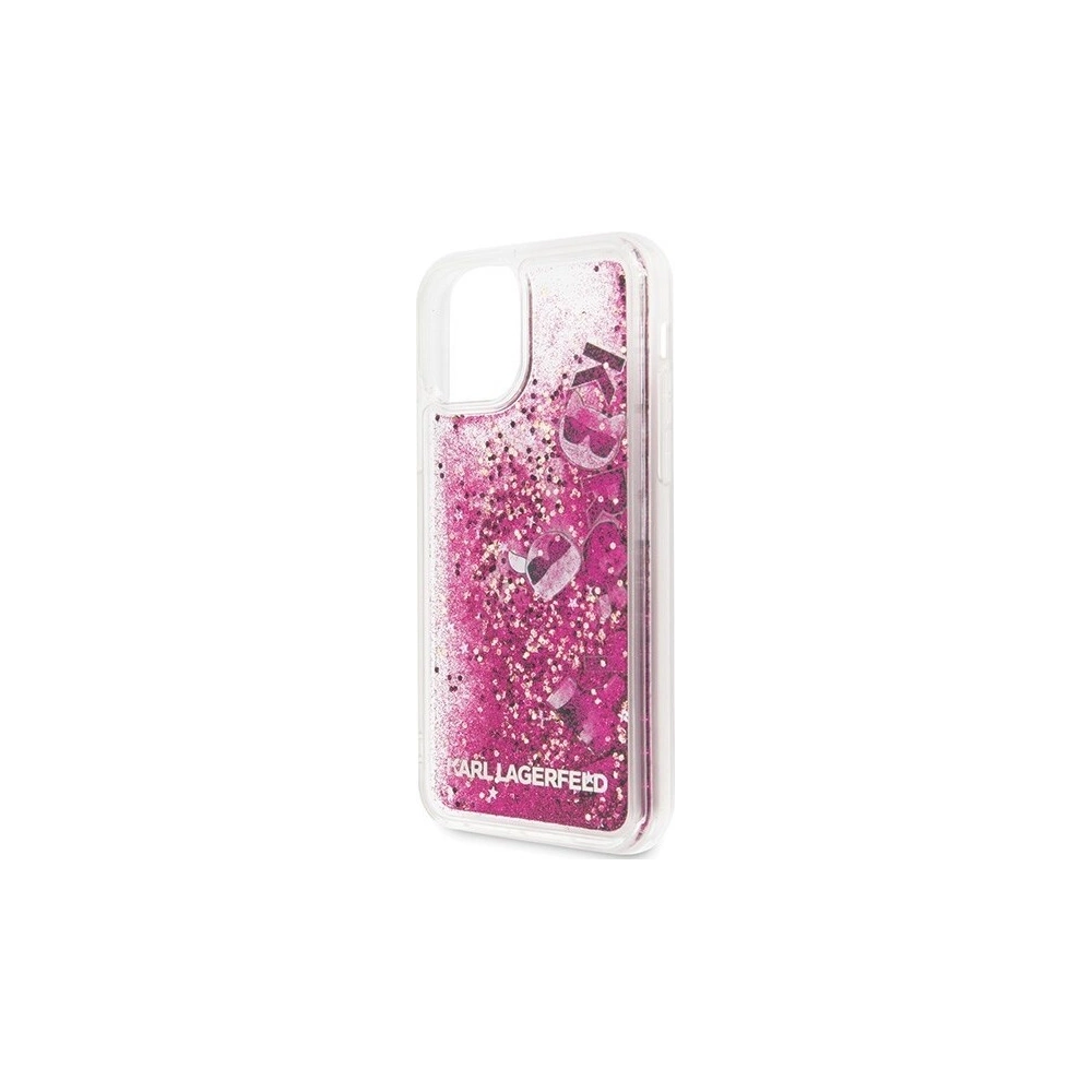 Wholesale Karl Lagerfeld KLHCN58ROPI iPhone 11 Pro rose gold hard case Glitter - KLD128PNK - {ean13} - Hurt