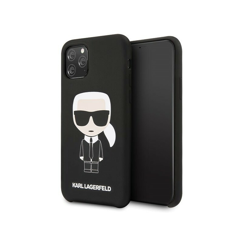 Karl Lagerfeld Distributor - 3700740461037 - KLD129BLK - Karl Lagerfeld KLHCN58SLFKBK iPhone 11 Pro hardcase black Silicone Iconic - B2B homescreen