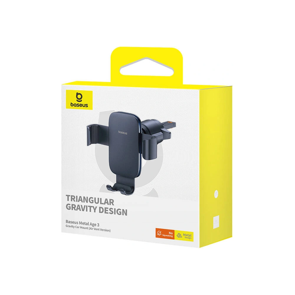 Hurtownia GSM - Gravitationsautohalter für Lüftungsgitter Baseus Metal Age 3 schwarz - BSU4870 - {ean13} - Hurt