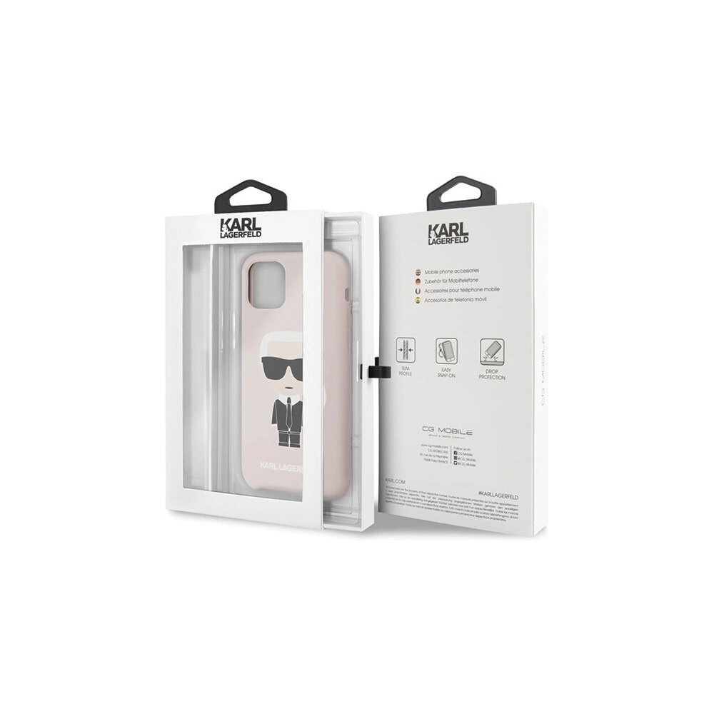 Hurtownia GSM - Karl Lagerfeld KLHCN58SLFKPI iPhone 11 Pro hardcase jasnoróżowy/light pink Silicone Iconic - KLD130PNK - {ean13} - Hurt