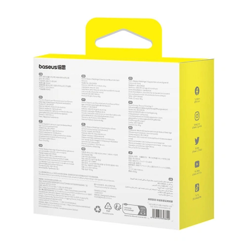 Uchwyt samochodowy grawitacyjny do kratki Baseus Metal Age 3 szary