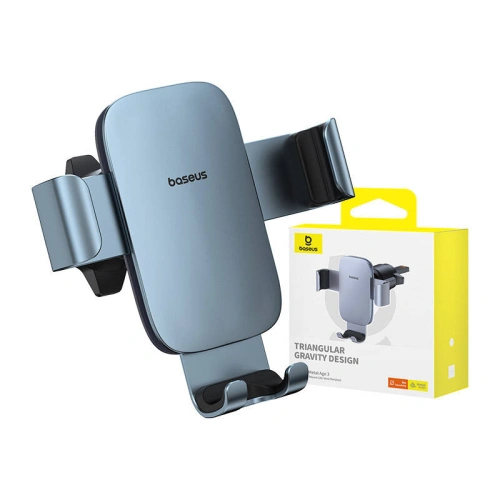 Uchwyt samochodowy grawitacyjny do kratki Baseus Metal Age 3 szary