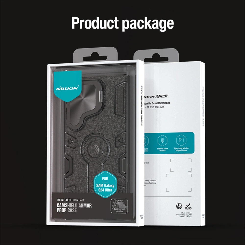Hurtownia GSM - Etui Nillkin CamShield Armor Prop Case Samsung Galaxy S24 Ultra negre - NLK1537 - {ean13} - Hurt