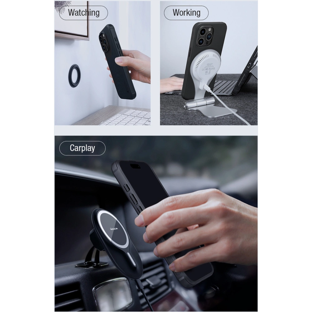 Hurtownia GSM - Case Nillkin Super Frosted Shield Pro Magnetic Case Apple iPhone 15 Pro Max blaue - NLK1545 - {ean13} - Hurt