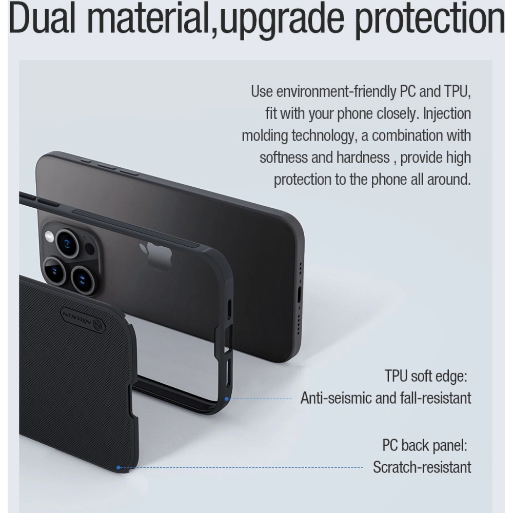 Hurtownia GSM - Case Nillkin Super Frosted Shield Pro Magnetic Case Apple iPhone 15 Pro Max blaue - NLK1545 - {ean13} - Hurt