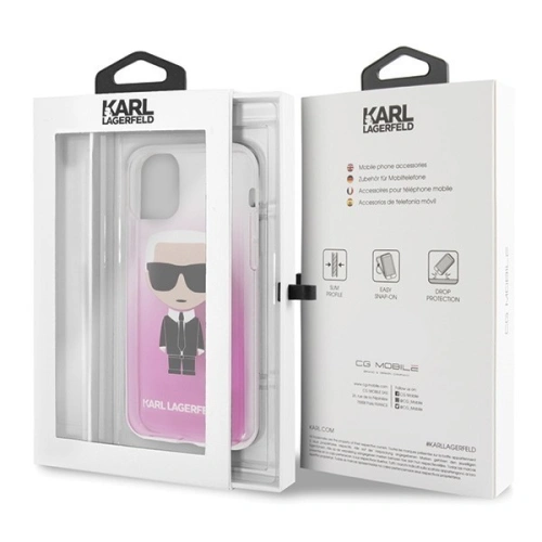 Karl Lagerfeld KLHCN58TRDFKPI iPhone 11 Pro różowy/pink Gradient Ikonik Karl