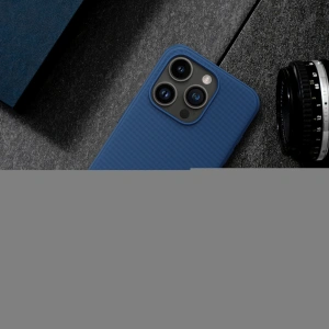 Wholesale Nillkin Super Frosted Shield Pro Magnetic Case Apple iPhone 15 Pro Max blue - NLK1545 - {ean13} - Hurt