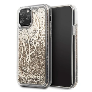 Karl Lagerfeld KLHCN58TRKSGO iPhone 11 Pro gold Glitter Signature