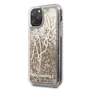 Karl Lagerfeld KLHCN58TRKSGO iPhone 11 Pro gold Glitter Signature