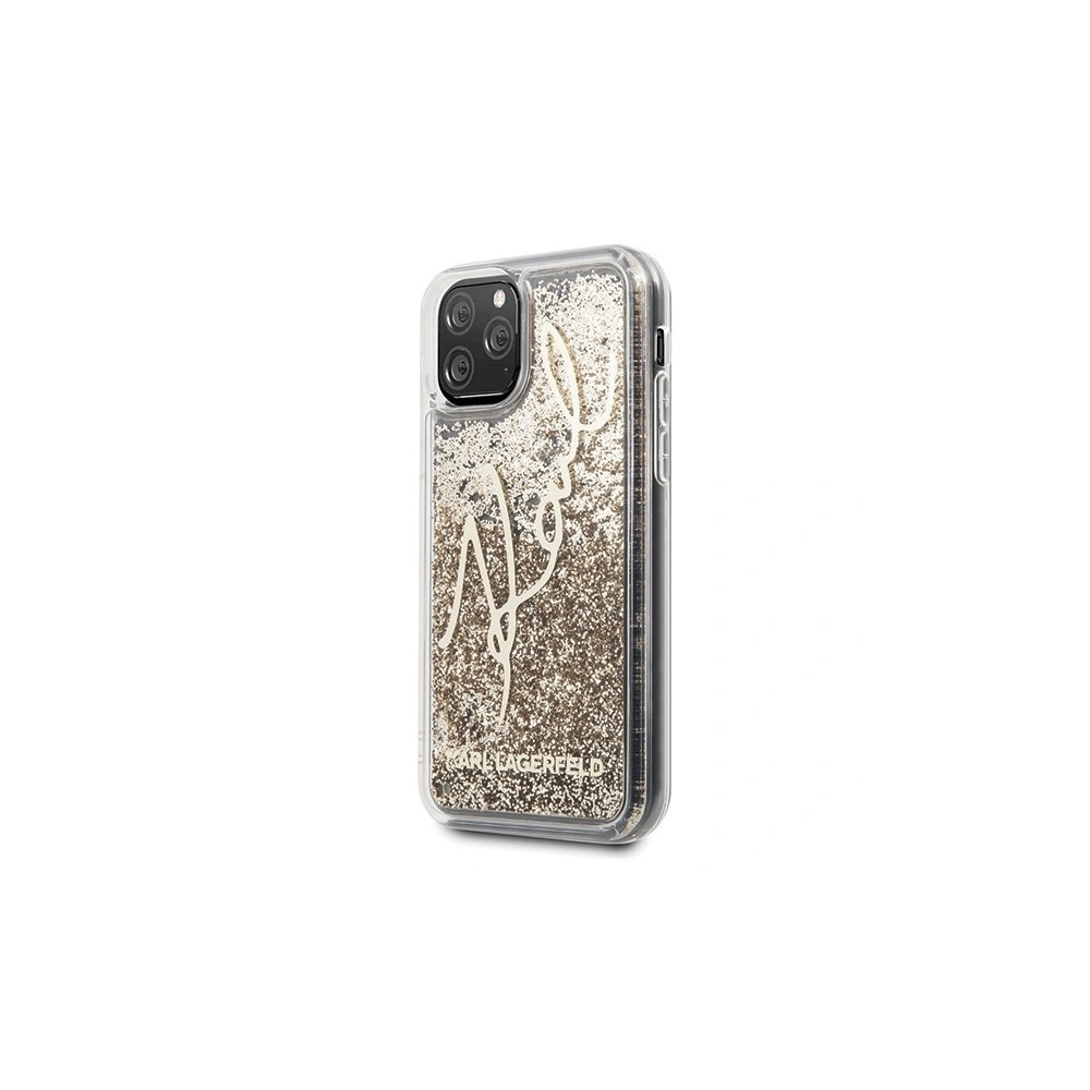 Hurtownia GSM - Karl Lagerfeld KLHCN58TRKSGO iPhone 11 Pro złoty/gold Glitter Signature - KLD135GLD - {ean13} - Hurt