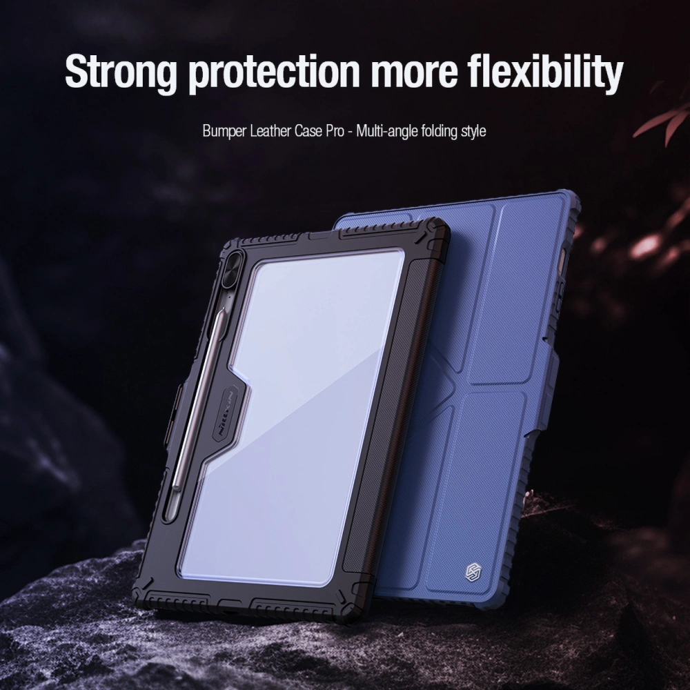 Hurtownia GSM - Etui Nillkin Bumper Leather Case Pro Samsung Galaxy Tab S9 FE+ Plus černé - NLK1549 - {ean13} - Hurt