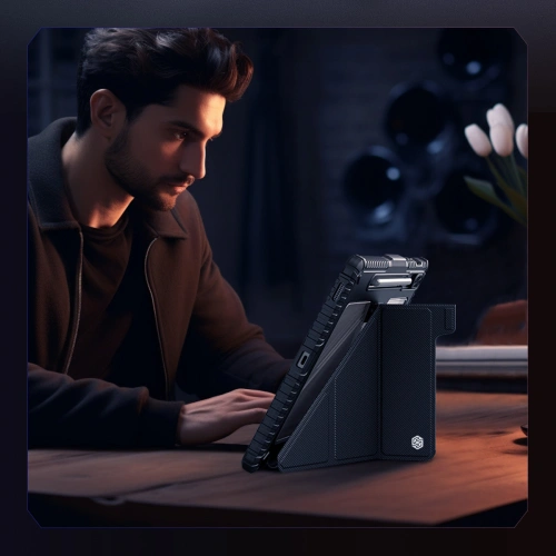 Etui Nillkin Bumper Leather Case Pro Samsung Galaxy Tab S9 FE+ Plus czarne