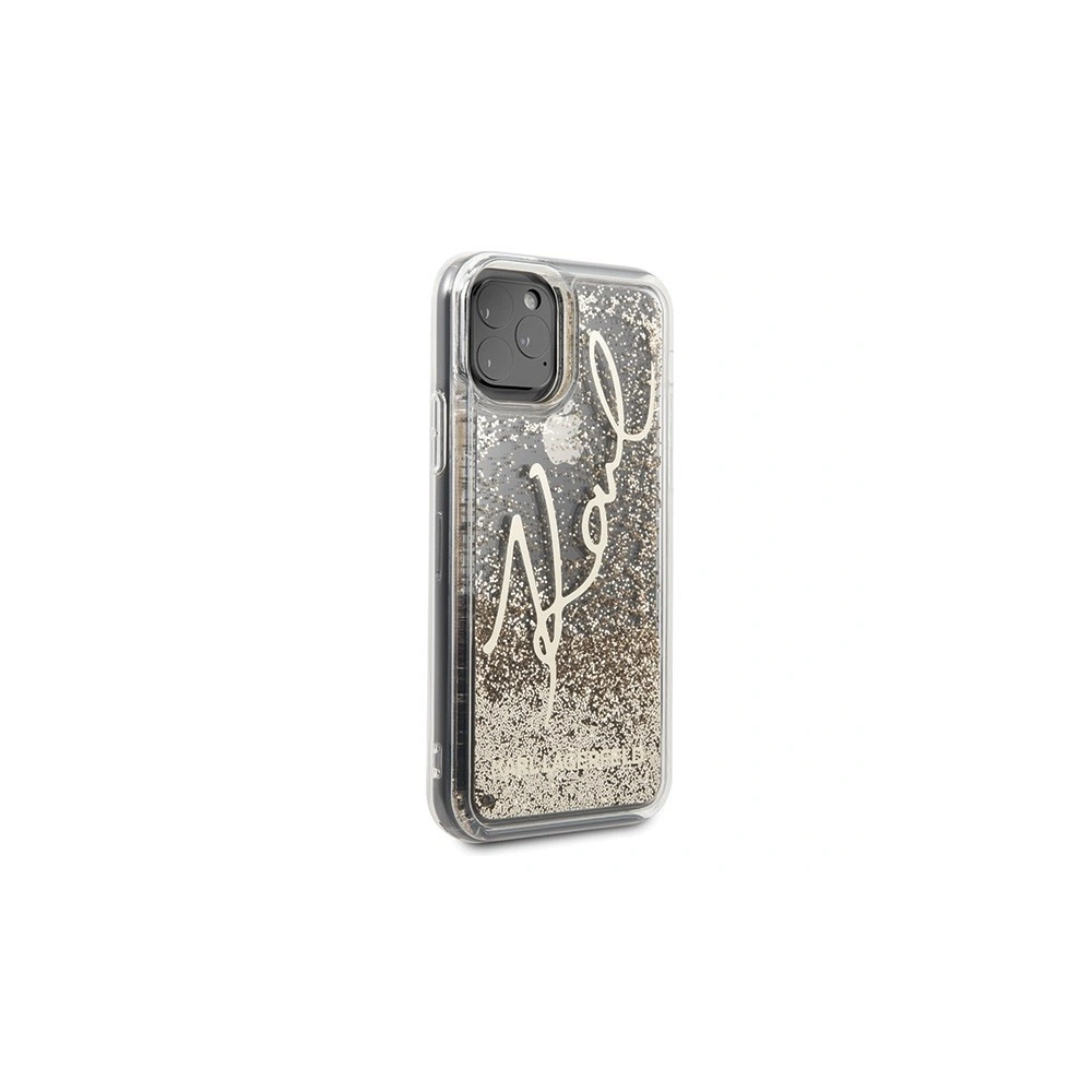 Hurtownia GSM - Karl Lagerfeld KLHCN58TRKSGO iPhone 11 Pro złoty/gold Glitter Signature - KLD135GLD - {ean13} - Hurt