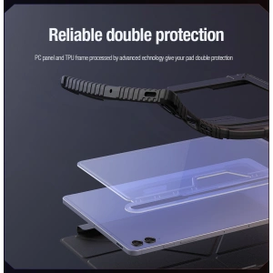 Hurtownia GSM - Etui Nillkin Bumper Leather Case Pro Samsung Galaxy Tab S9 FE+ Plus czarne - NLK1549 - {ean13} - Hurt