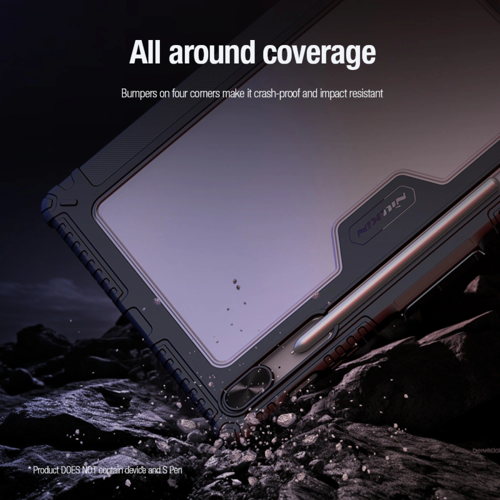 Hurtownia GSM - Etui Nillkin Bumper Leather Case Pro Samsung Galaxy Tab S9 FE+ Plus černé - NLK1549 - {ean13} - Hurt