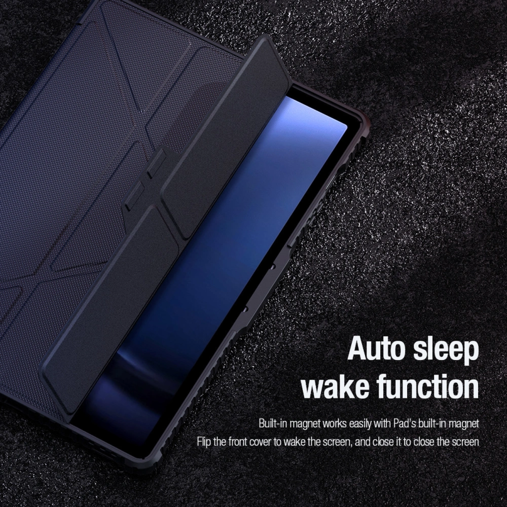 Hurtownia GSM - Etui Nillkin Bumper Leather Case Pro Samsung Galaxy Tab S9 FE+ Plus negre - NLK1549 - {ean13} - Hurt