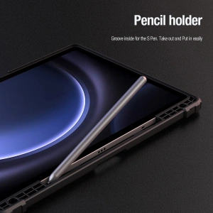 Hurtownia GSM - Etui Nillkin Bumper Leather Case Pro Samsung Galaxy Tab S9 FE+ Plus czarne - NLK1549 - {ean13} - Hurt