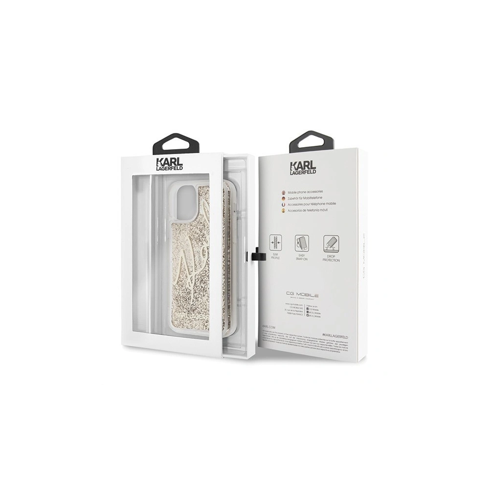 Hurtownia GSM - Karl Lagerfeld KLHCN58TRKSGO iPhone 11 Pro złoty/gold Glitter Signature - KLD135GLD - {ean13} - Hurt