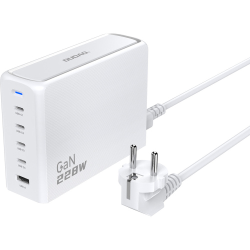 Dudao Distributor - 6976625331376 - DDA349 - GaN Dudao A228EU charger with 1 USB-A port and 4 USB-C ports - white - B2B homescreen